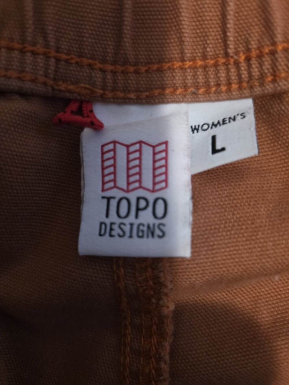 Topo Designs Shorts Womens Large Brown Shorts Elastic Waist - Picture 4 of 4